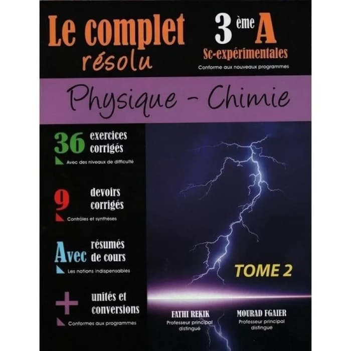 Le Complet Résolu Physique Chimie 3ème Maths Tome 2