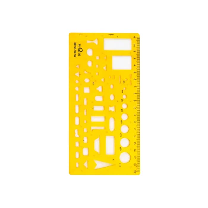 Coka Gabarit Architecture KJ-005 Règle Pochoir Plastique