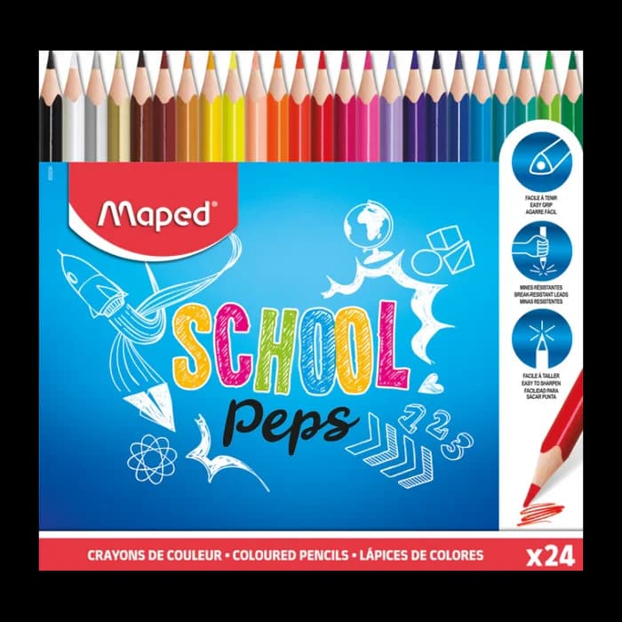 Maped Pixel Party - 12 Crayons de couleur en pochette carton