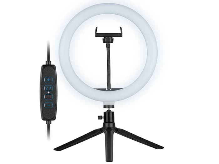 Ring Light QX-260 avec Mini Trépied et Support Téléphone