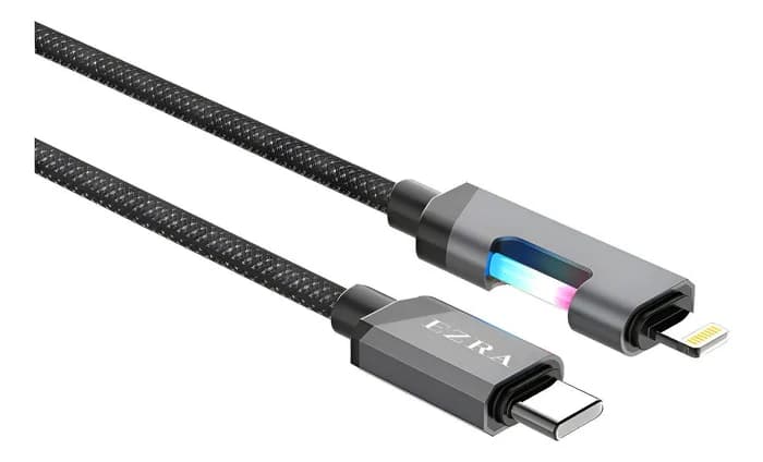 Câble EZRA USB-C Vers Lightning Tressé LED