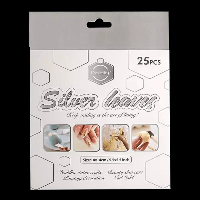 Feuilles D'argent Keepsmiling 25pcs 14x14cm