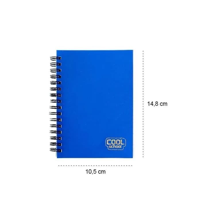 Carnet Cool School Spirale 108P 10.5x14.8cm Bleu