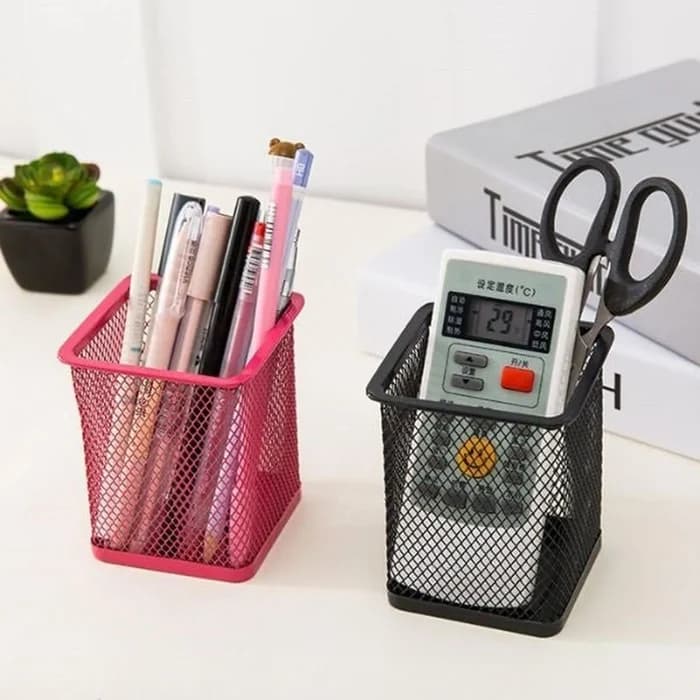 PORTE STYLO METAL CARRE NOIR