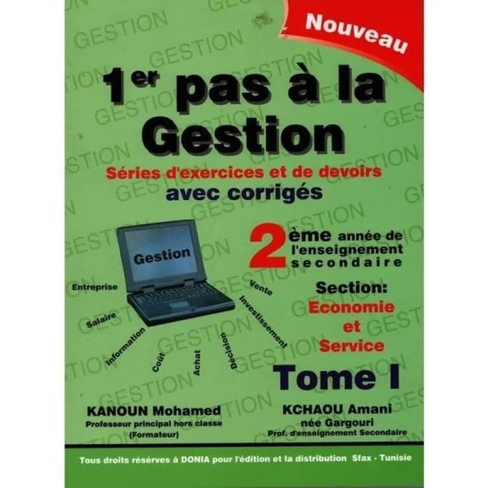 1er Pas À La Gestion - 2ème Économie Et Service Tome 1