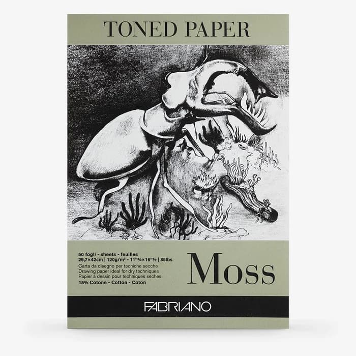Fabriano Toned Paper Moss A3 50 Feuilles 120g/m²