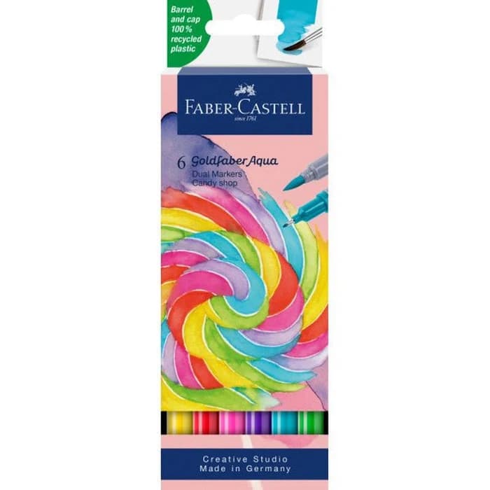Faber-castell Goldfaber Aqua Feutres Aquarellables X6 Candy