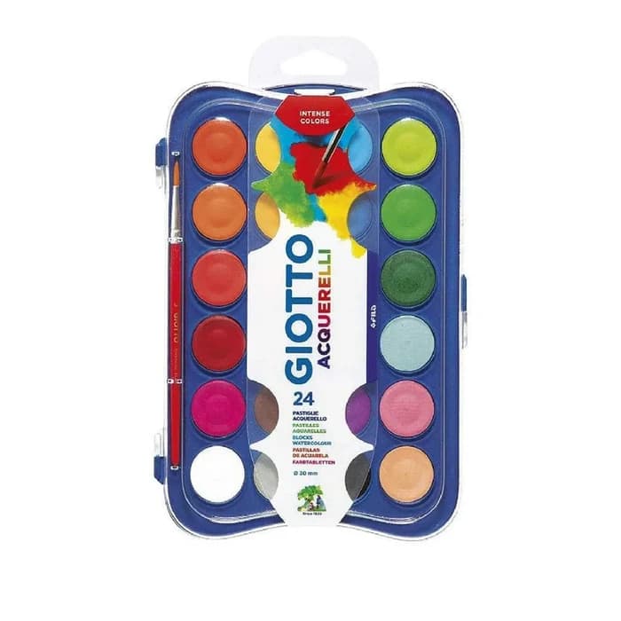 Aquarelle Giotto 24 Couleurs + Pinceau