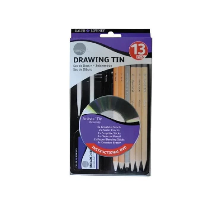 Set De Dessin Simply 13 Pièces Avec Boîte Métallique