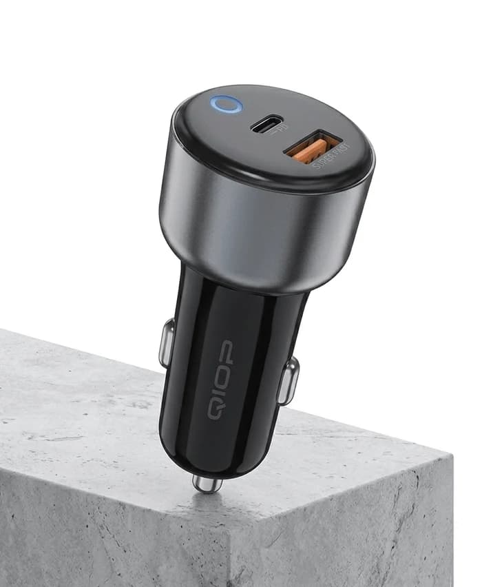 Qiop Chargeur de voiture 55w USB-A + USB-C