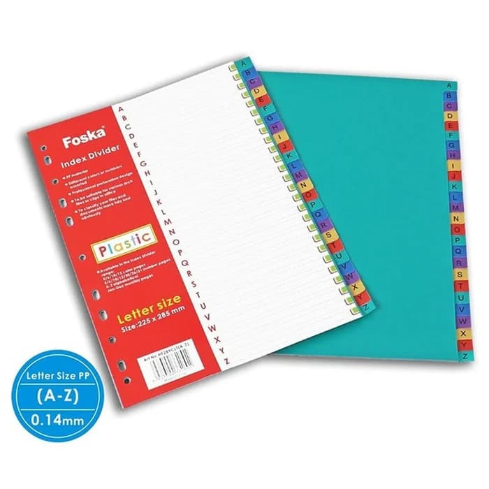 Intercalaire Plastique A-Z Foska Letter Size