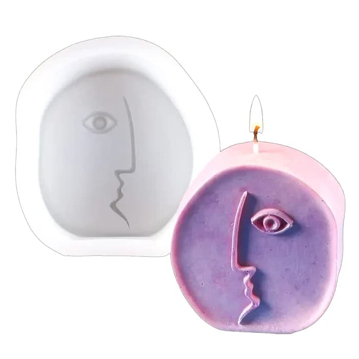Moule Silicone Visage Abstrait - Design Artistique