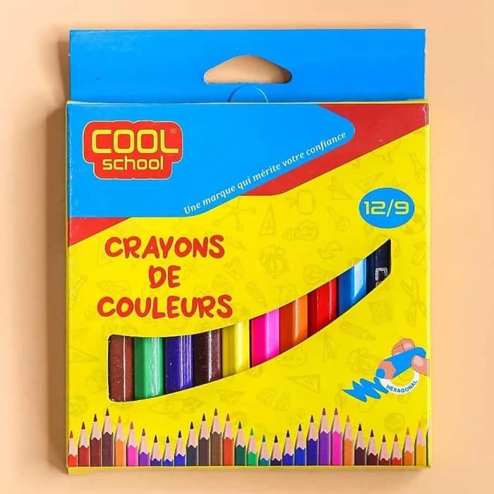 Crayons De Couleurs Cool School 12 Pièces — réf. 56116421