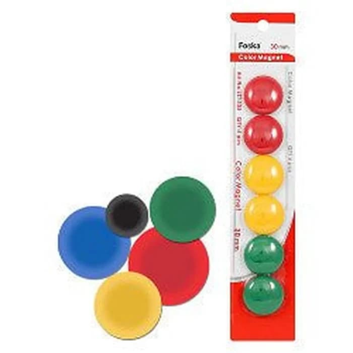 Aimants Tableau Foska 30mm - Blister 6 Pièces