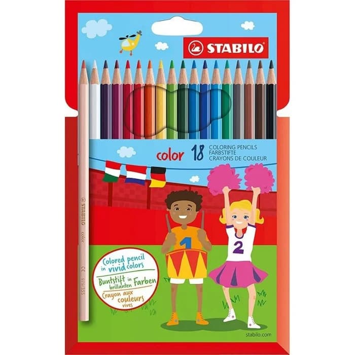 STABILO COLOR CARTON DE 18 CRAYONS