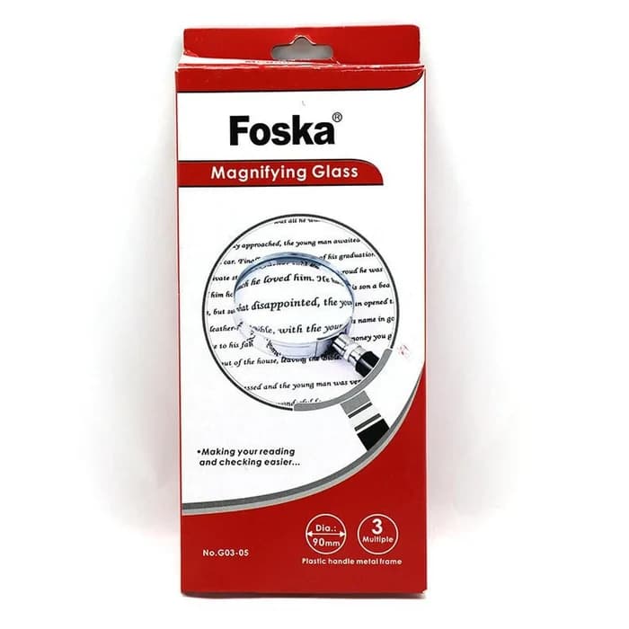 Loupe Foska Métal 90mm Magnifying Glass