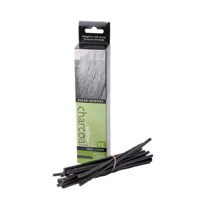Fusain Daler Rowney Charcoal Willow 15 Bâtonnets Fins
