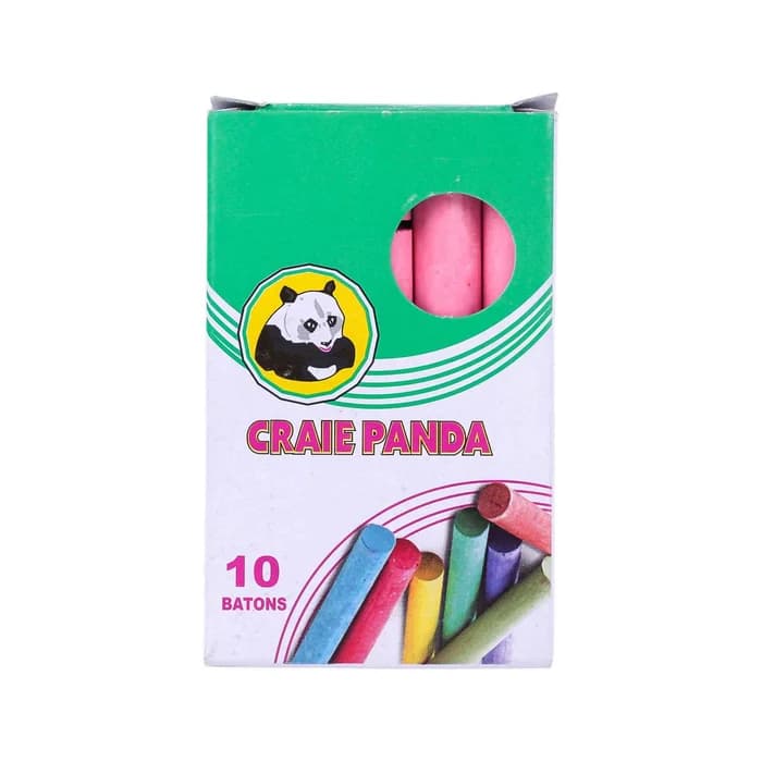 Panda - Craies de Couleur - Lot de 10 Bâtons