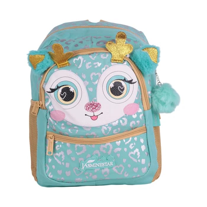 JasmineStar — Cartable Animal Face avec Pompon pour Fille
