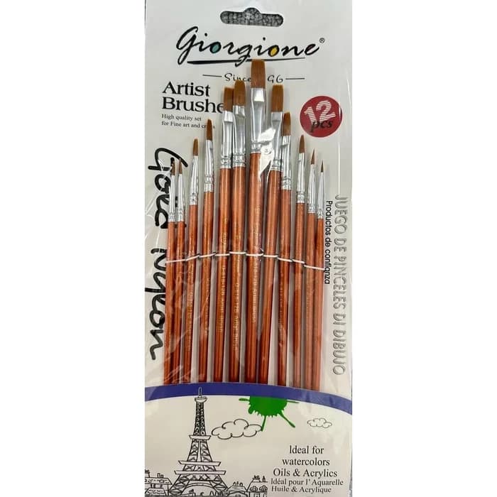 Giorgione Set 12 Pinceaux Rond Artist Brushes — réf. 56160326