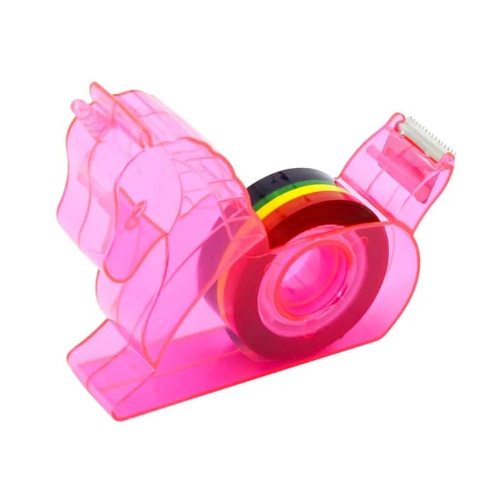 Dérouleur Scotch Licorne Rose Transparent