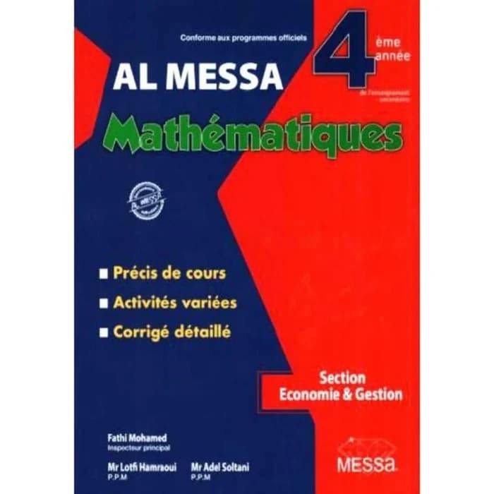 Al Messa Mathématiques 4ème Économie & Gestion