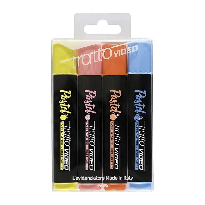 Tratto Video Pastel - Set 4 Surligneurs Pastel