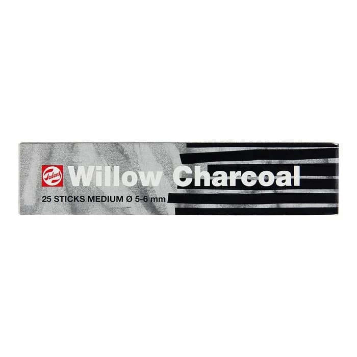 Talens Fusains Willow Charcoal 25 Bâtonnets Moyen 5-6mm