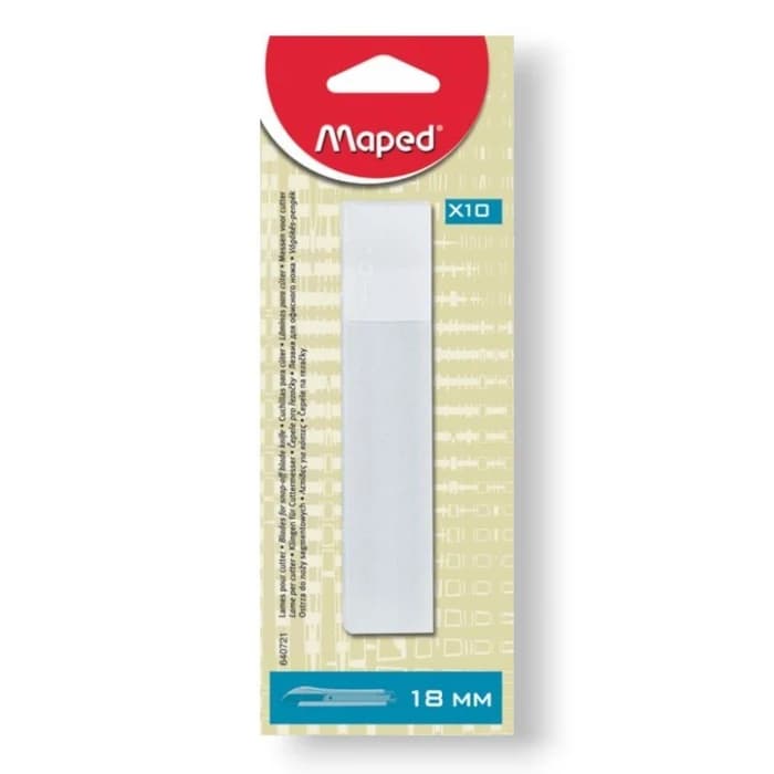 Maped – Lames cutter 18 mm rechange, boîte de 10