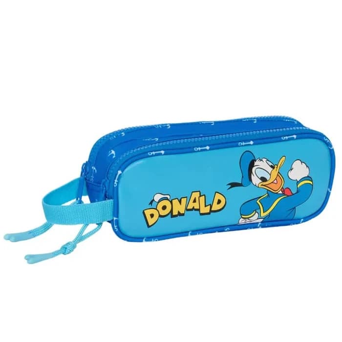 Trousse Safta Donald Duck 2 Zips — Bleue & Jaune
