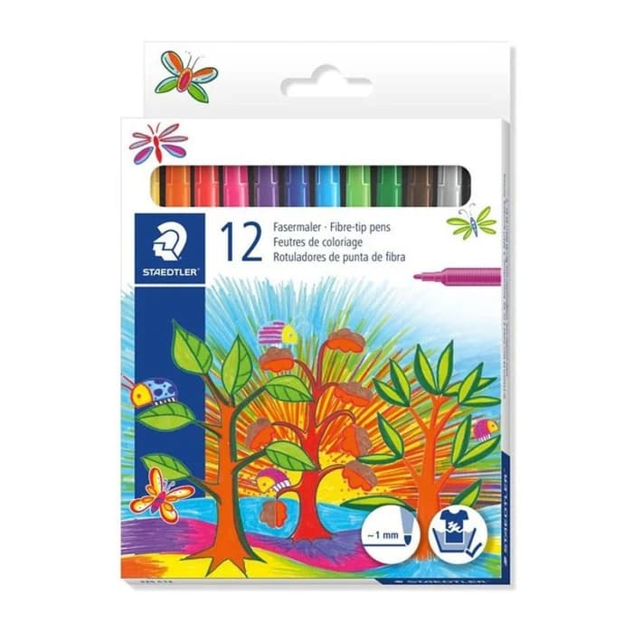 Pochette de 12 - Staedtler Pointe Fine 1mm