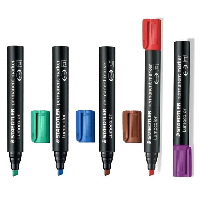 Stylo Staedtler Lumocolor Permanent 350 – Marqueur Permanent Pointe Biseau