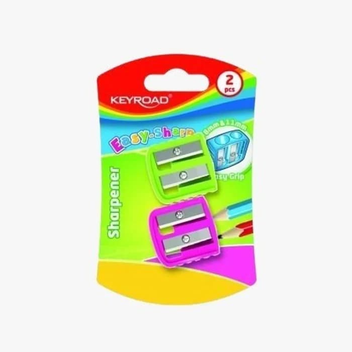 Blister de 2 tailles de Crayon Easy Sharp - KEYROAD