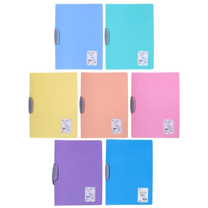 Chemise à Clip PP Primo Pastel A4 – Coloris Assortis