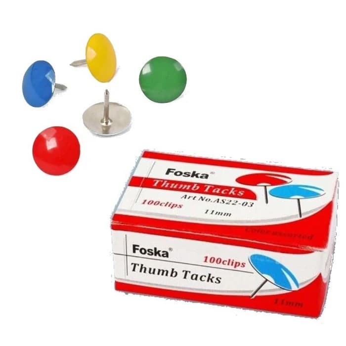 Boite 50 Punaises Couleurs Foska As21-03