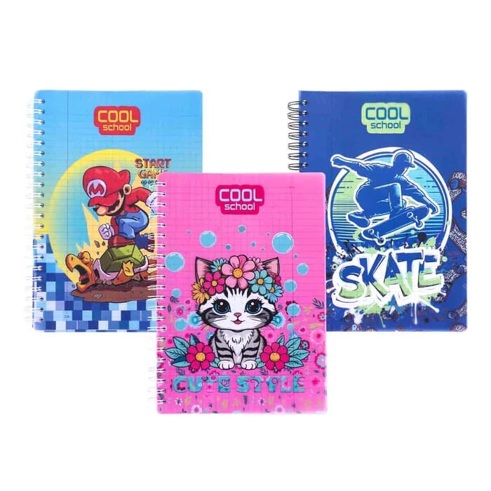 Cool School - Cahier TP Spirale 288 Pages Grand Format