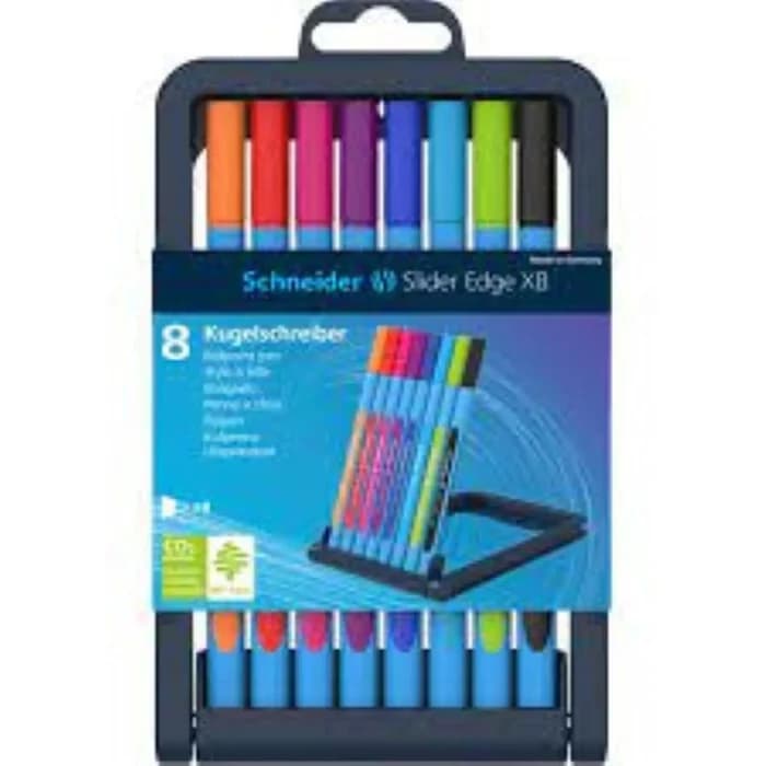 Schneider Slider Edge Xb Pack 8 Stylos Bille Couleurs