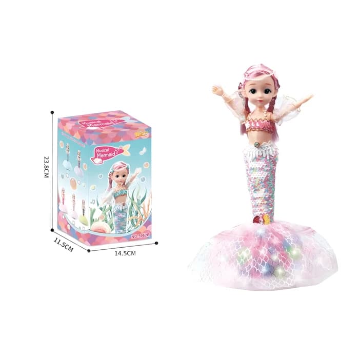 Poupée Sirène Musicale Avec Lumières & Danse 23cm