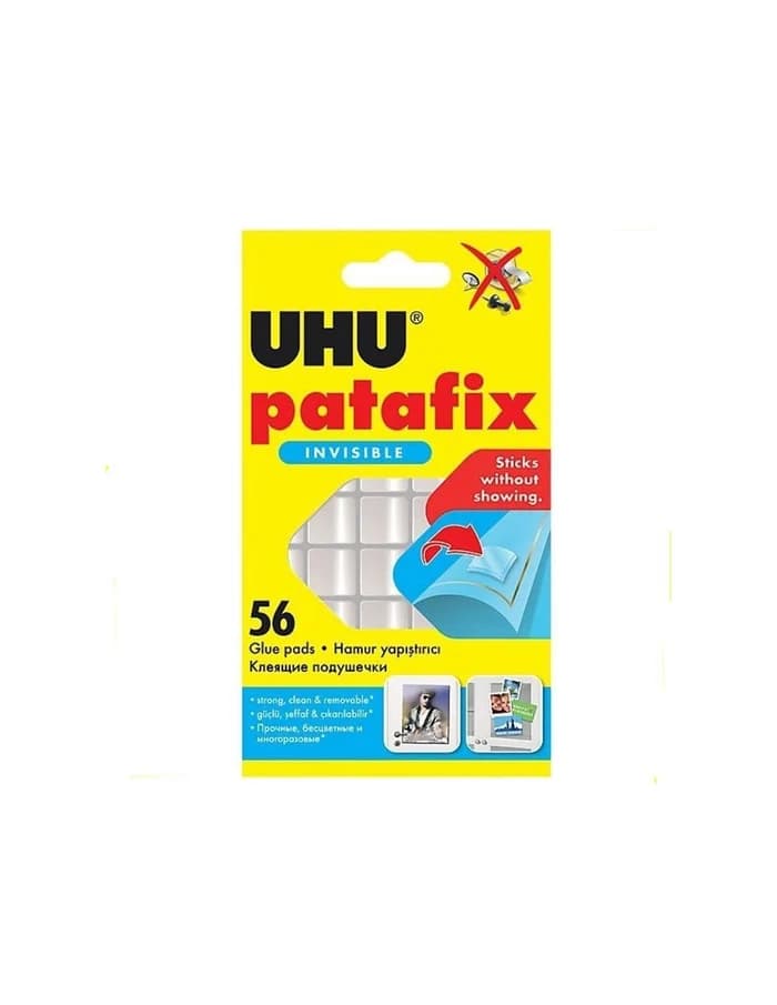 UHU Patafix - Set de 56 Pastilles Adhésives Transparentes