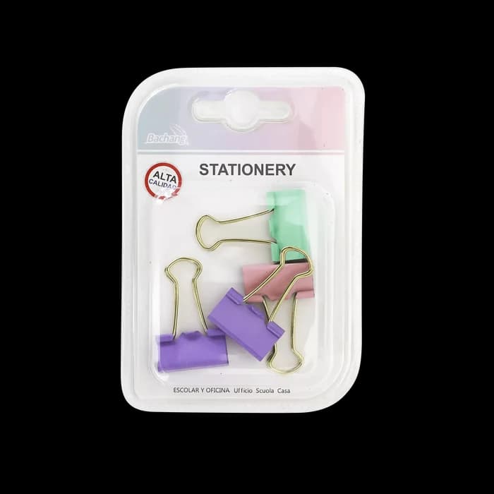 Pinces Double Clip Pastel Bachang - Lot De 6