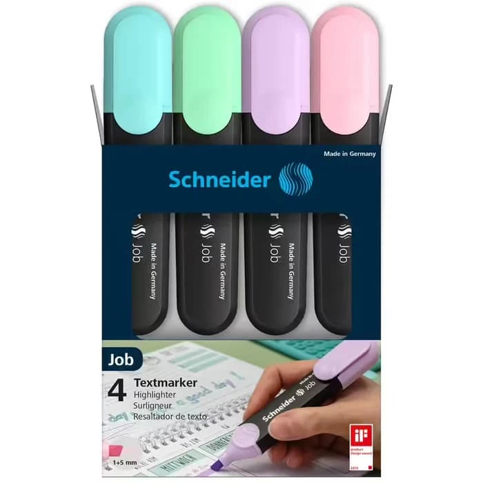 Schneider Job Pastel Pack 4 Surligneurs Soft Dreams