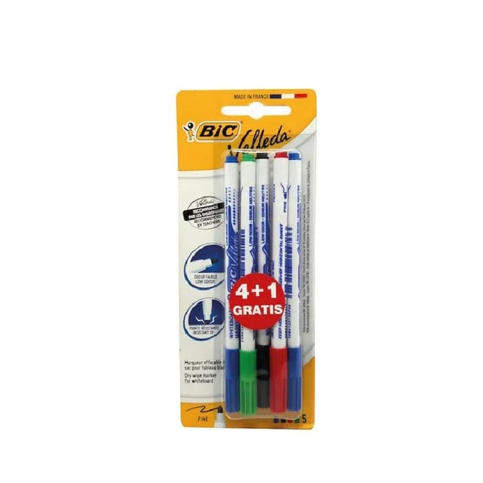BIC Velleda Marqueurs Tableau Blanc Pack 5 Stylos