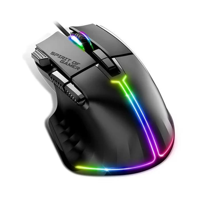 Souris d'ordinateur - Filaire - Gamer - Programmable - Rétroéclairé - Spirit of Gamer - PRO M5