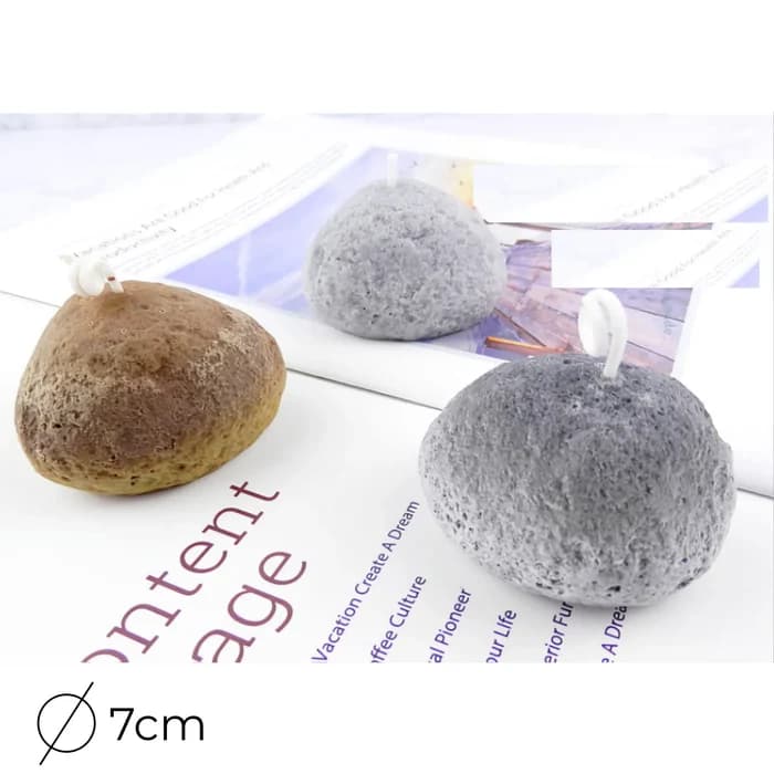 Moule Silicone Pierre Ronde 7cm - Effet Pierre Naturelle