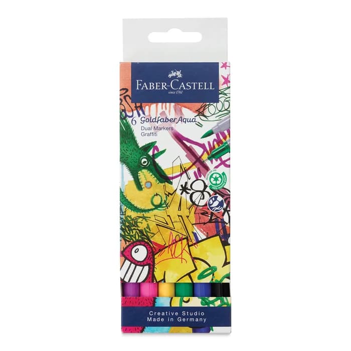 Faber-castell Goldfaber Aqua Feutres Aquarellables X6 Graffiti