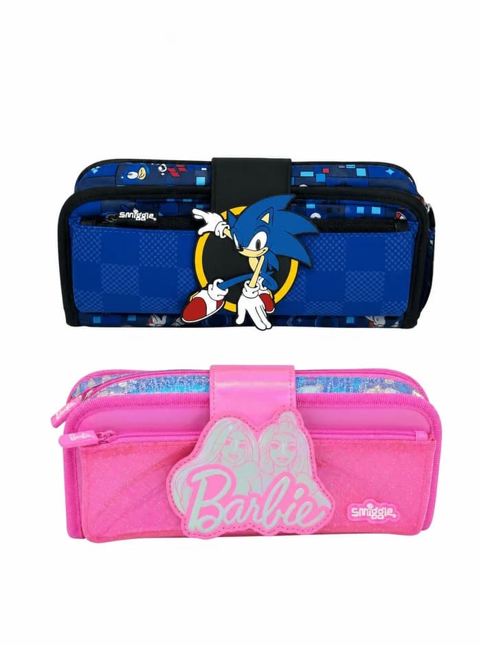 Smiggle Trousse Barbie 3 Compartiments — Design Pailleté