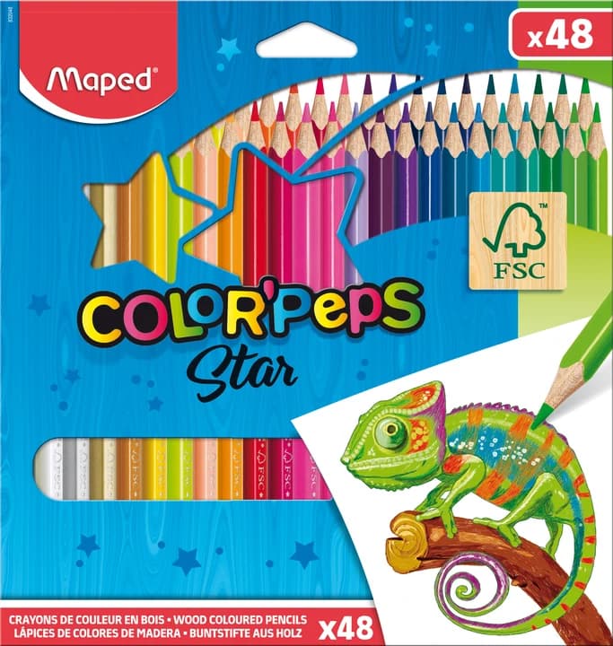 Lot de 48 crayons de couleur - Maped - Color'Peps