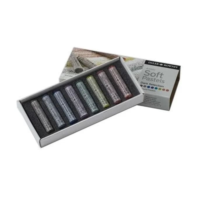 Daler-rowney Soft Pastels Dark Selection Set 8 Pièces