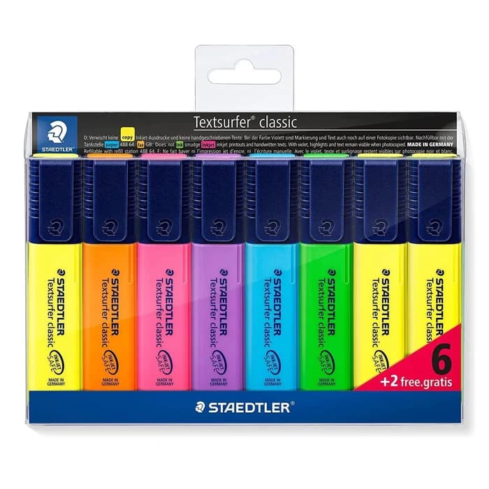 STAEDTLER Textsurfer Classic Pack 8 Surligneurs Fluo