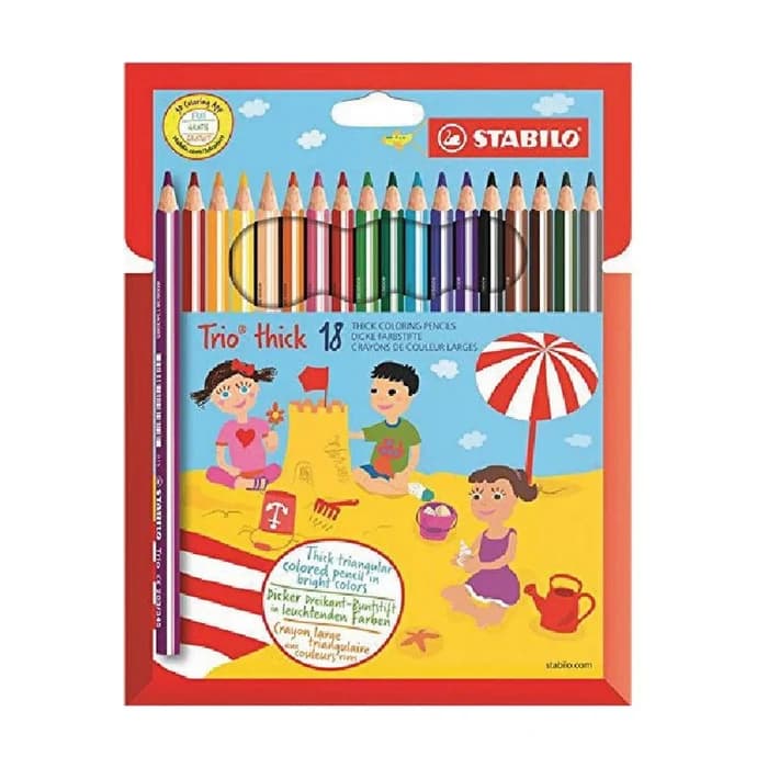 STABILO Trio Thick Crayons Couleur 18 Pièces